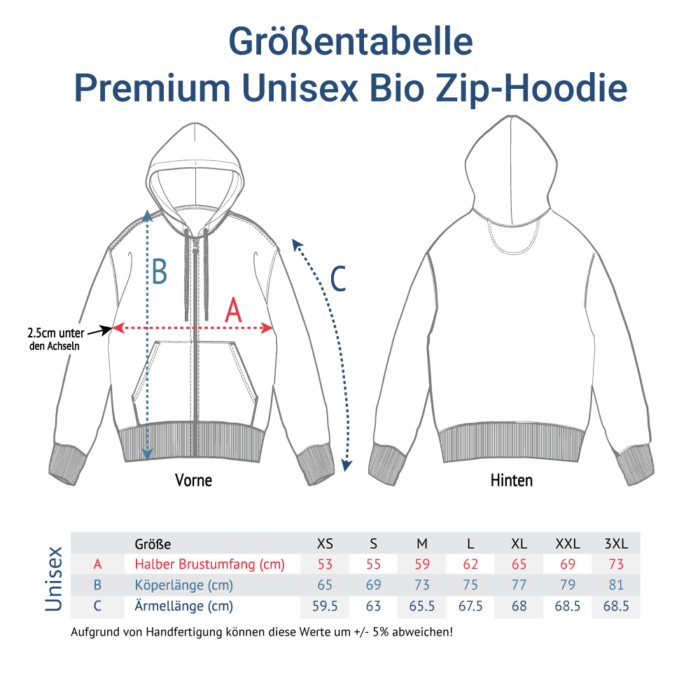 DVV Premium Unisex Bio Zip-Hoodie – Bild 4